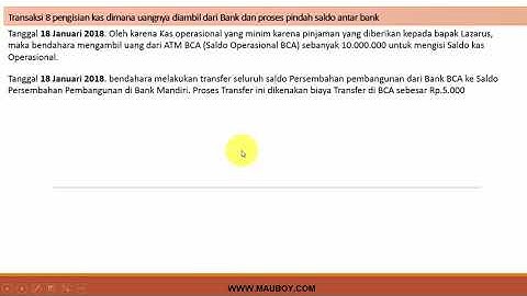 3.10 Pengisian Kas Kecil dan transfer saldo Antar Bank (Accurate Accounting Software)