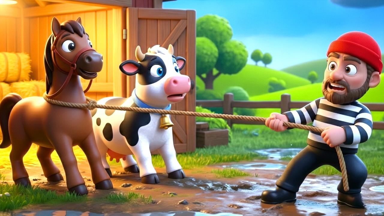 Two Thieves in Old MacDonald’s Farm! 😱 | Every Animal Is Gone!  New Old MacDonald Rescue Stories