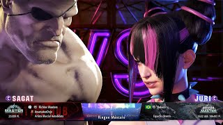 Street Fighter 6 - Richter Masters (Sagat) vs Bakura (Juri)