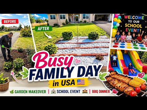 🌿 Garden Makeover Before & After 😍 | Busy Family Day in USA 🇺🇸 thumbnail
