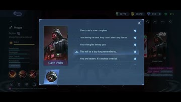 Darth Vader voice STAR WARS ( Argus skin mobile legends bang bang...