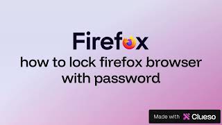 how to lock firefox browser with password