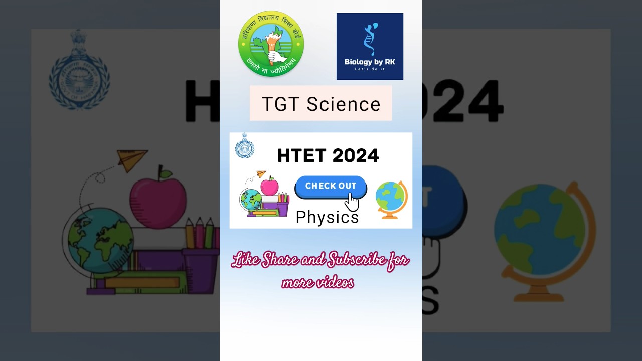 HTET 2024 TGT Science Pyq's 