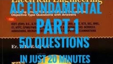 AC fundamental mcq part-1 !! RK Rajput