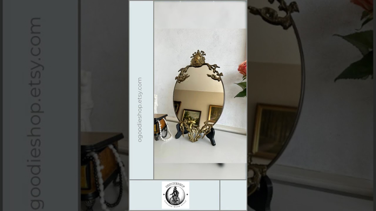 Vintage Rococo Brass Wall Mirror - Home Decor and Interior Design