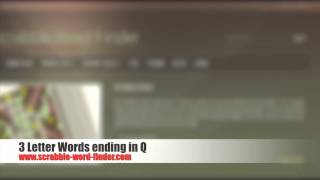 3 letter words ending in Q