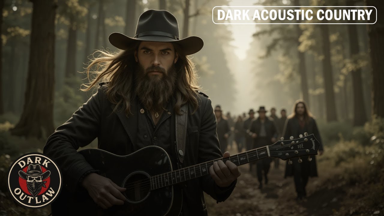 EXODUS FLAME - Dark Acoustic Country Faith Music | Dark Outlaw Song (LYRIC VIDEO)