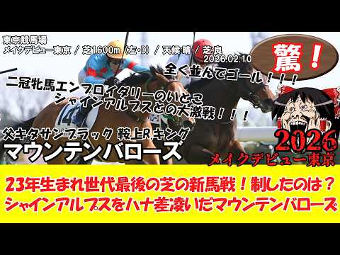 競馬】 驚き！世代最後の芝の新馬戦 メイクデビュー東京 (2026.2.10