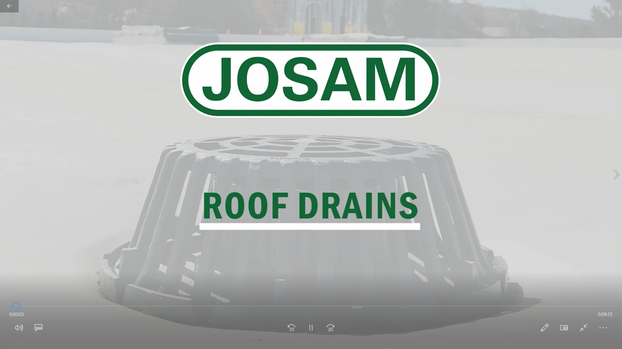 Josam Company Roof Drain Installation Video YouTube