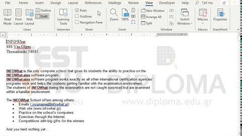 Change the view of the document into Print Layout.