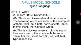 A-PLUS MODEL COLLEGE || JSS 2 English Lang|| Week 2 -3rd Term ||
