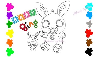 Drawing Bing Bunny As A Baby Colouring For Kids