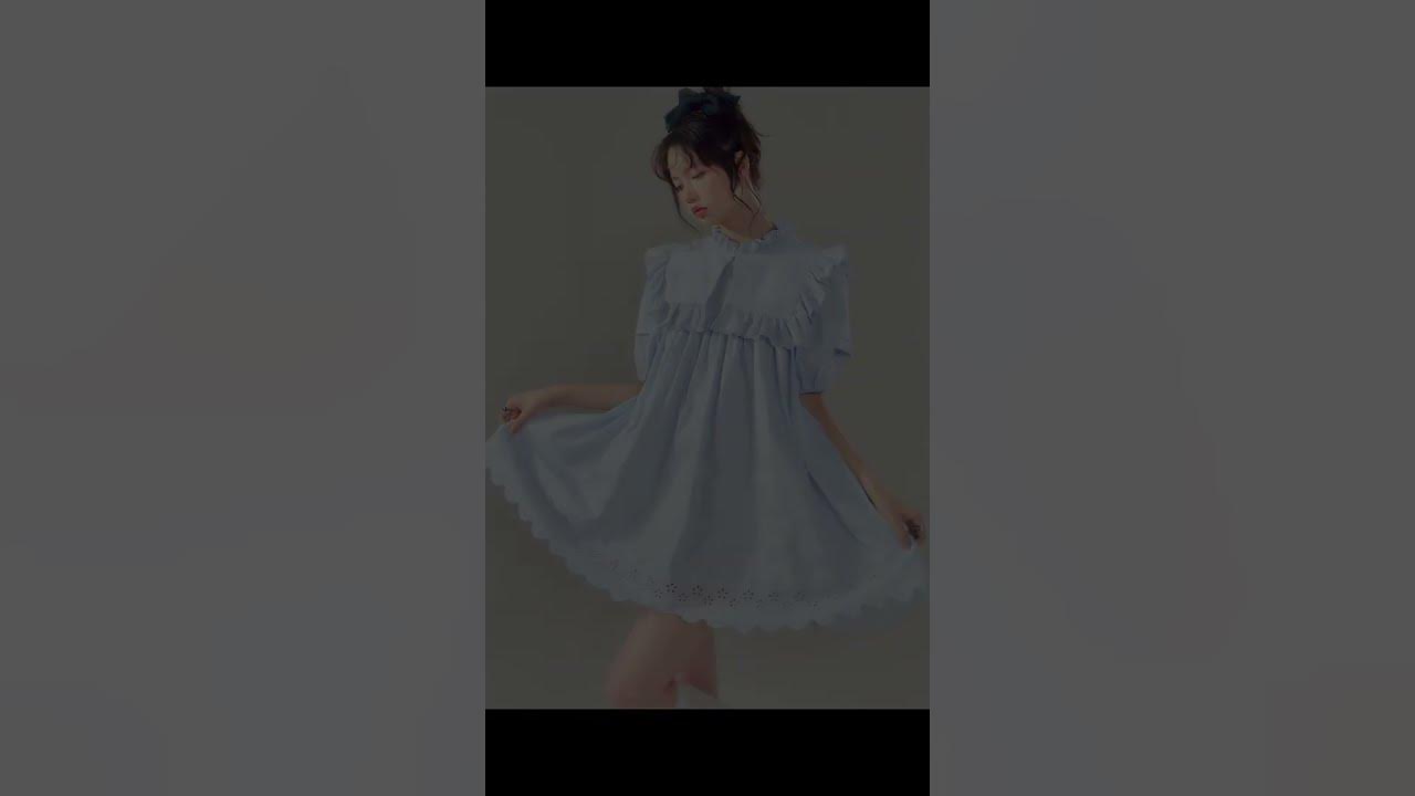 Dress with elegant lace frills - YouTube