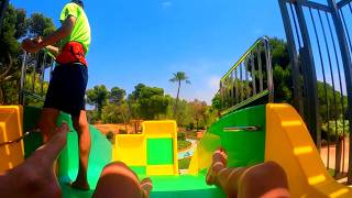 Surviving A Real Tsunami Wave Tsunami Water Slide Pov At Aqualand El Arenal Mallorca