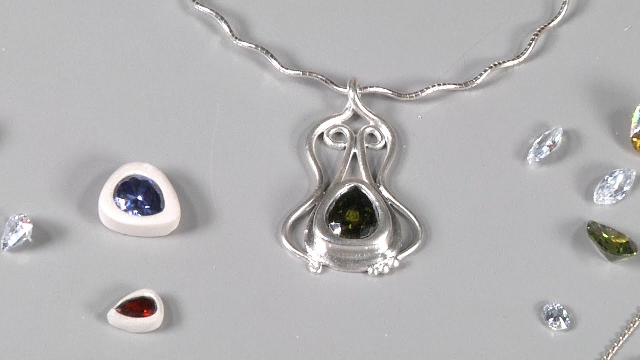 Make an Art Nouveau Pendant using Silver Metal Clay by Lisel Crowley 