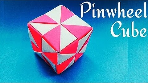 Modular Origami - Paper " Pinwheel Cube"