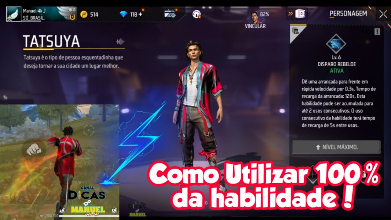 Conheça Tatsuya, novo personagem do Free Fire - Pichau Arena