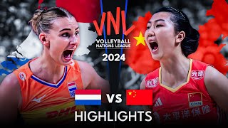 CHINA vs NETHERLANDS  | Highlights | Women's VNL 2024