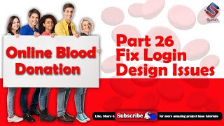 Online Blood Donation Part 26 Fix Login View Design Issues screenshot 2