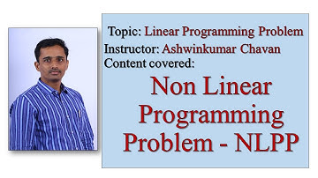 Lecture 01 : NLPP || Lagrange