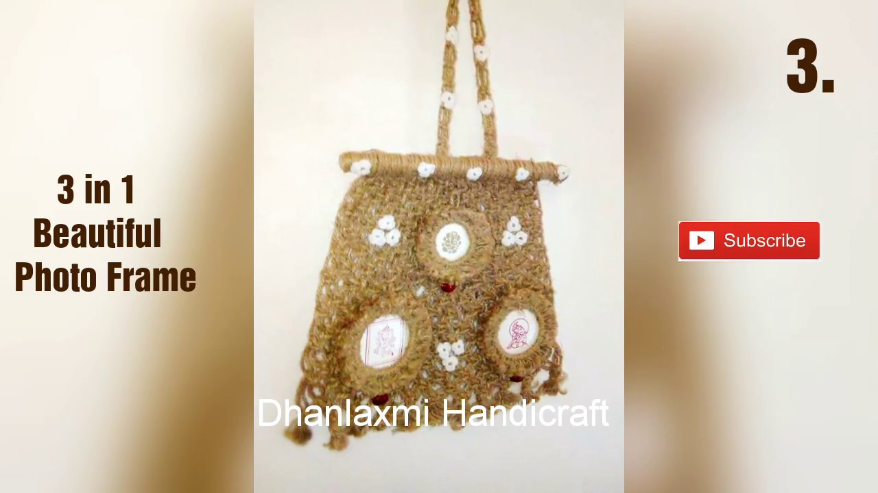 JUTE Photo Frames n Mirror Holders designer Utility Product Patterns by Dhanlaxmi Handicraft