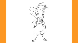 How to Draw GRANNY - Tune Squad | SPACE JAM: A New Legacy