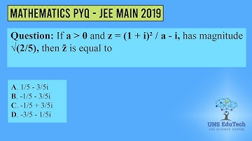 If a is greater than 0 and z = (1 + i)² / a - i, has magnitude √(2/5), then z is equal to