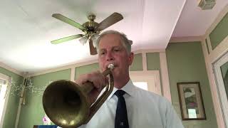 Taps on a regulation bugle in F