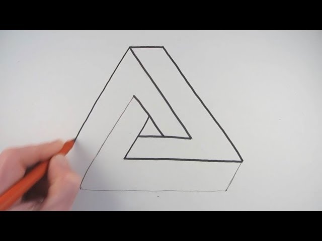 How To Draw An Impossible Triangle In A Very Simple Way Youtube