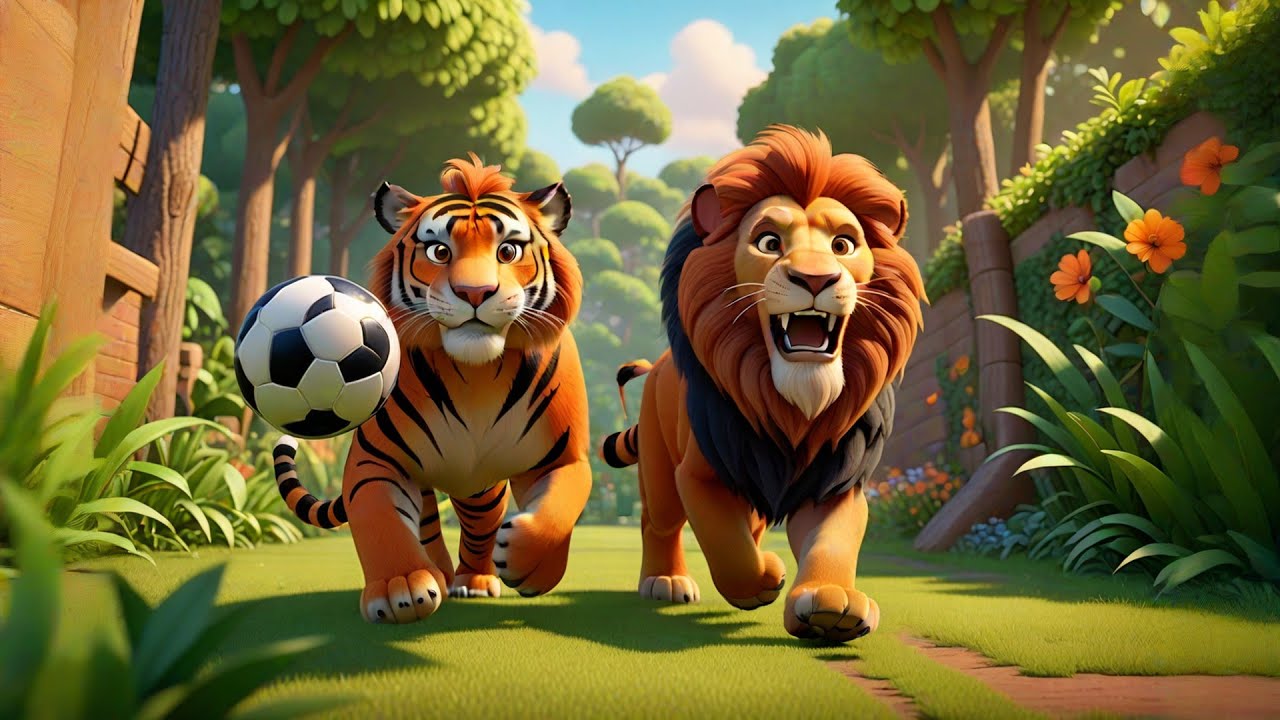 Tina Tiger Kicks the Ball | Fun Sports Song for Kids | Learn Coordination and Teamwork