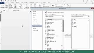 How to customize the Quick Access Toolbar in Office 2013