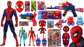 Spider-man Toys Collection Unboxing Review-Cloak，Robots，Mask，gloves，pistol，Shield，Laser sword