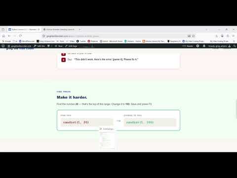 Vibe Coding Python Lesson 2.2 — Build a number guessing game in Python.