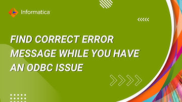 How to Find Correct Error Message while you have an ODBC Issue