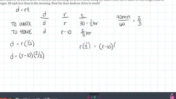 Linear Equations - Using a formula to solve a real-world application