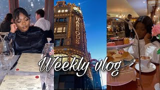 VLOG: Luxury shopping at harrods + dinner at duck and waffles + Catch up with youtuber