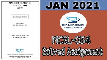MCSL-054 | JAN 2021Assignment| Advanced Internet Technologies LAB| MCA 5th SEM Assignment | IGNOU |