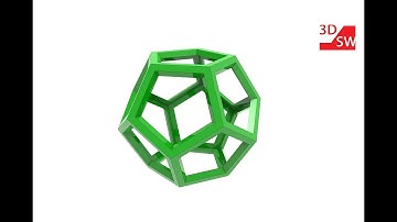 How to make wireframe dodecahedron in SolidWorks