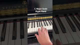 C Major Scale - Right Hand #pianolessons #pianotutorial