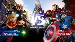 Marvel Vs. Capcom Infinite - Nova/Captain Marvel Vs. Iron Man/Captain America (VERY HARD)