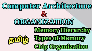 Computer Architecture and Organization   Memory Hierarchy   Memory Chip Organization in Tamil