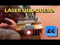 LASER QUE QUEMA CON MATERIAL RECICLADO