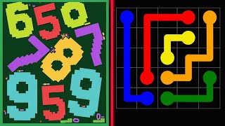 I Like ABC Merge Numbers Math 🔢 VS Flow Free Puzzle 🔴🟢🔵🟡 All Levels Gameplay 🎮🔥 screenshot 3