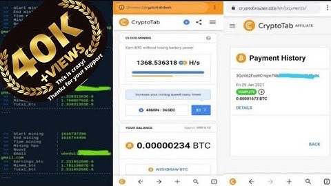 Crypto Tab Browser Auto Fast mining Via Termux With Payment Proof | UBK Tech