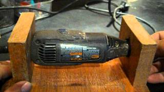 Dremel stand made from wood (makes it a 