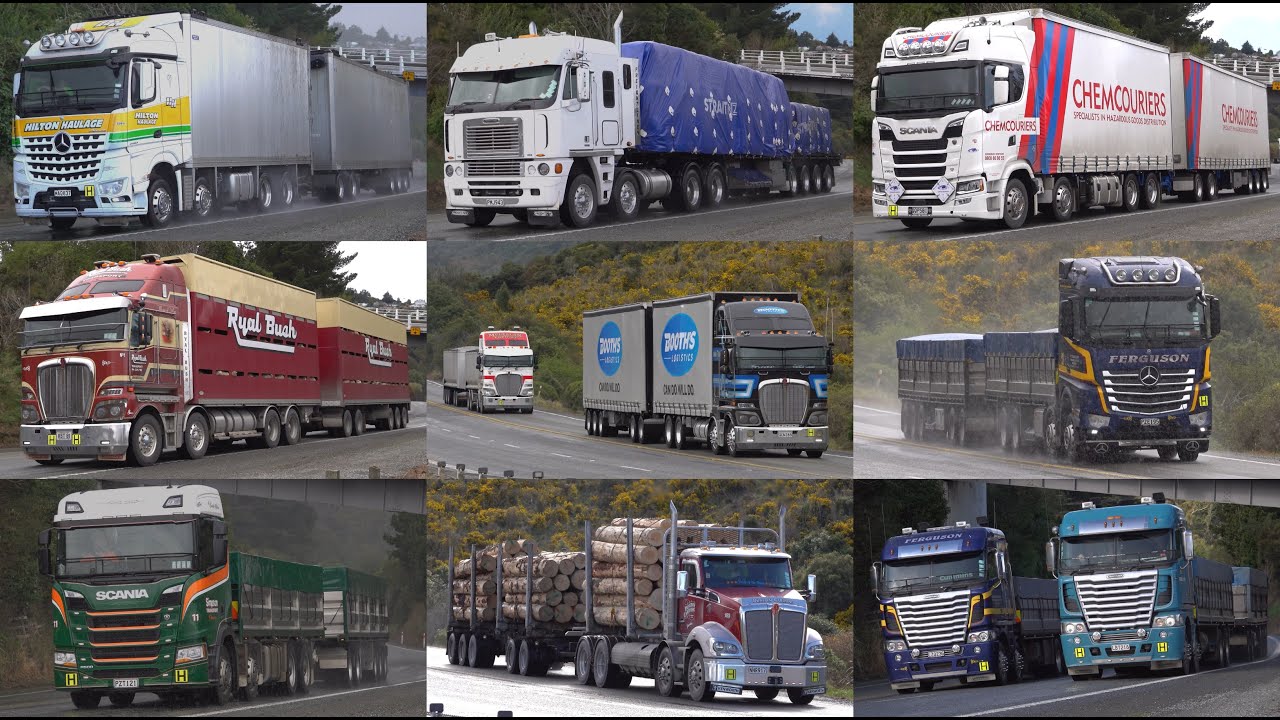 Trucking In Unpredictable Weather At Dunedins Northern Motorway Part 2 4K