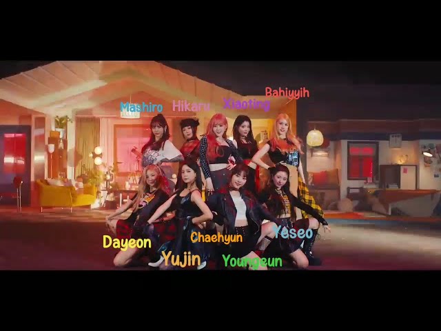 [Guide to Kep1er] Kep1er - Wa Da Da m/v with color coded name class=