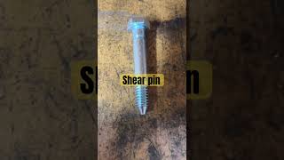 Stop using random things for shear pins