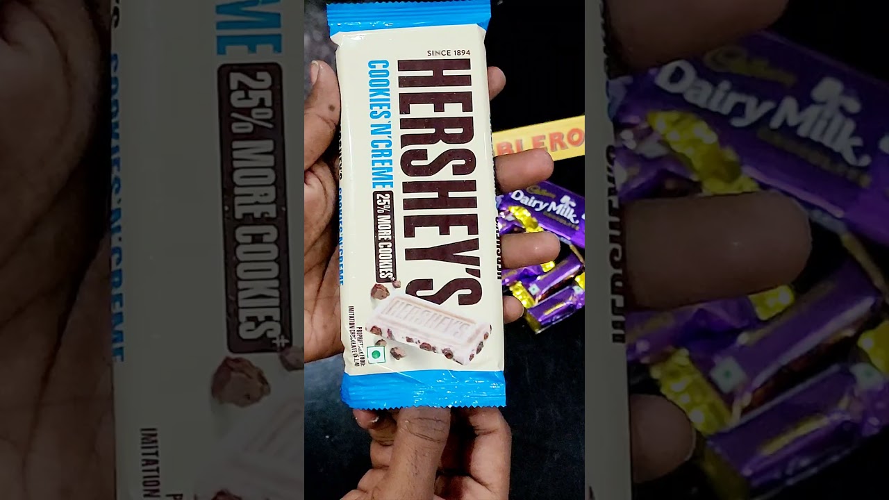 Trying Hershey's Cookies N Creme chocolate|Lot's of chocolates unboxing #chocolate #shorts