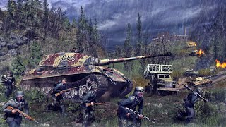 Немецкий батальон тяжелых танков прорвал оборону Советов | Врата Ада